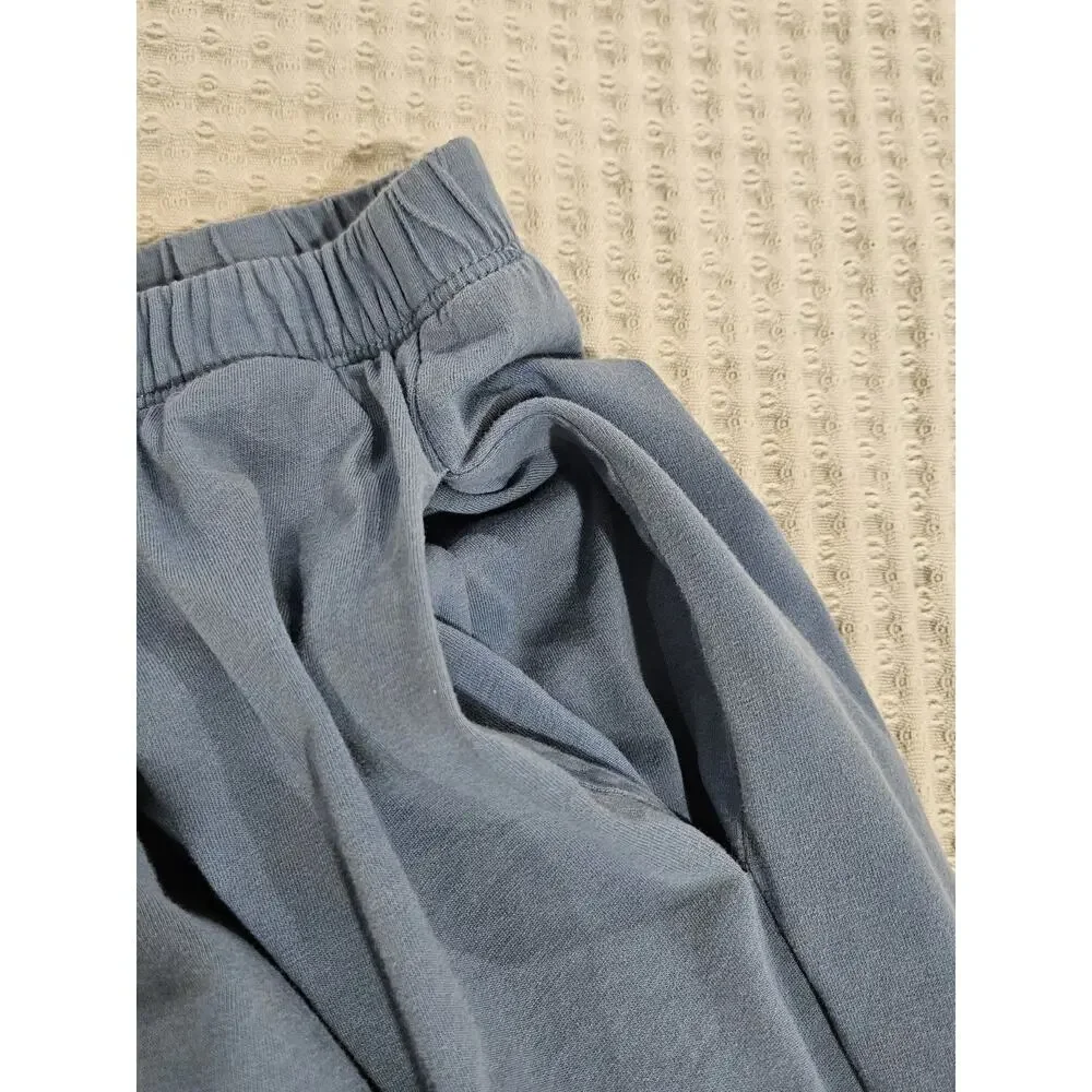 Petite Plume Pajama Set Women's Medium Mystique Blue 100% Pima Cotton M